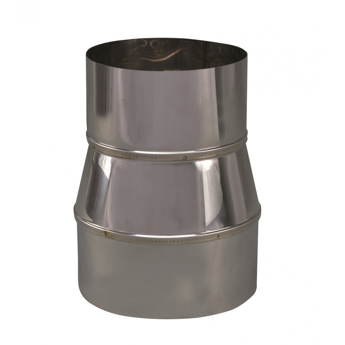 Verloopstuk enkelwandig 129 mm uitw. - 110 mm voor rookkanaal RVS-304 main product photo