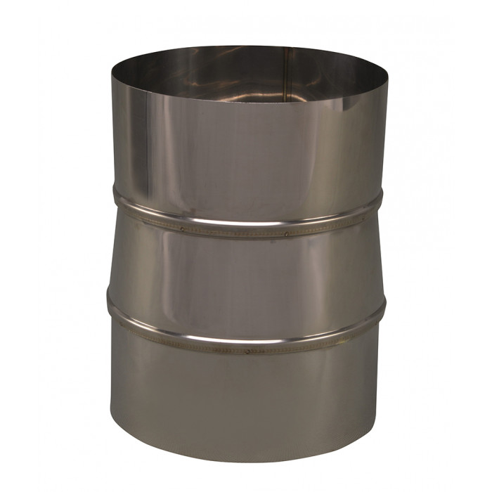 Verloopstuk enkelwandig 129 mm uitw. - 125 mm voor rookkanaal RVS-304 main product photo