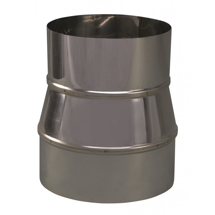 Verloopstuk enkelwandig 149 mm uitw. - 130 mm voor rookkanaal RVS-304 main product photo