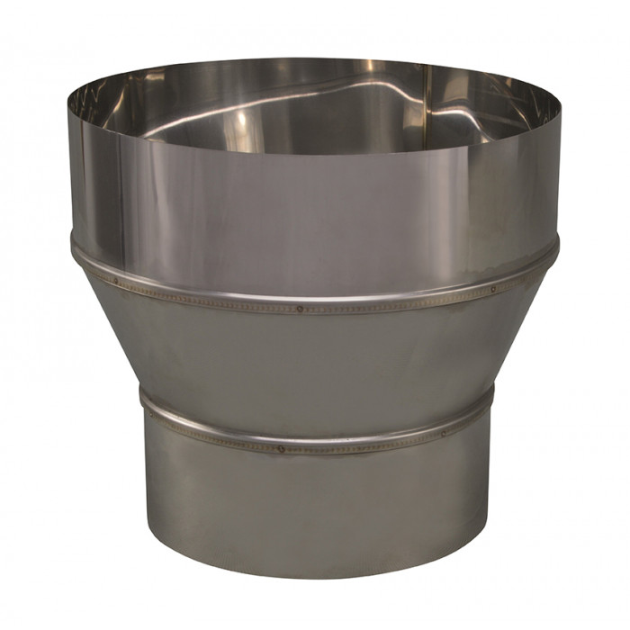 Verloopstuk enkelwandig 149 mm uitw. - 200 mm voor rookkanaal RVS-304 main product photo