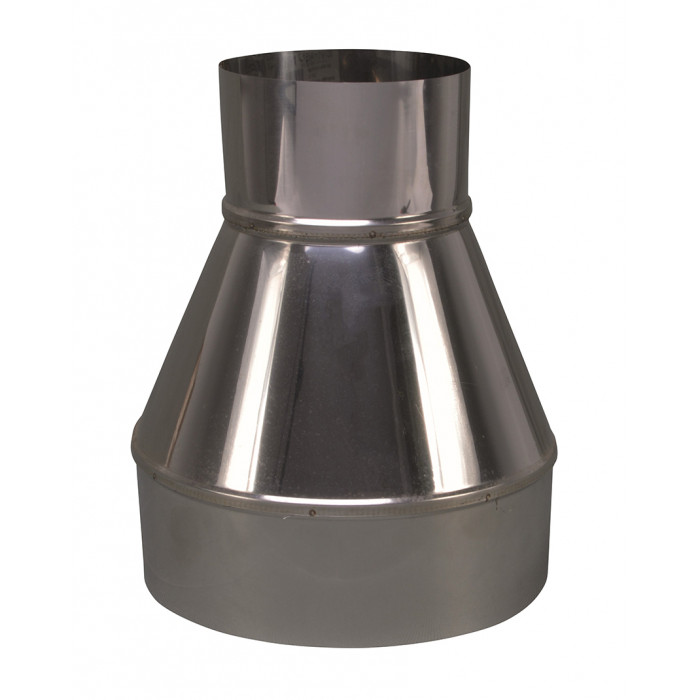 Verloopstuk enkelwandig 179 mm uitw. - 100 mm voor rookkanaal RVS-304 main product photo