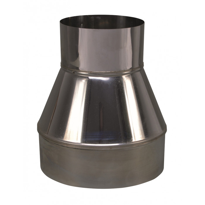 Verloopstuk enkelwandig 179 mm uitw. - 110 mm voor rookkanaal RVS-304 main product photo
