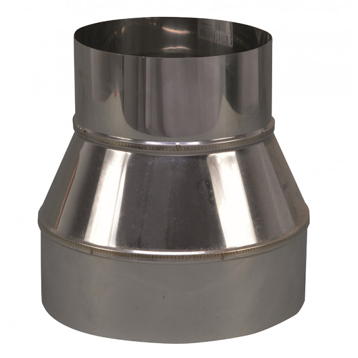 Verloopstuk enkelwandig 179 mm uitw. - 130 mm voor rookkanaal RVS-304 main product photo
