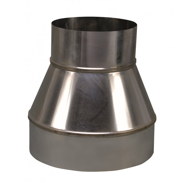 Verloopstuk enkelwandig 199 mm uitw. - 130 mm voor rookkanaal RVS-304 main product photo