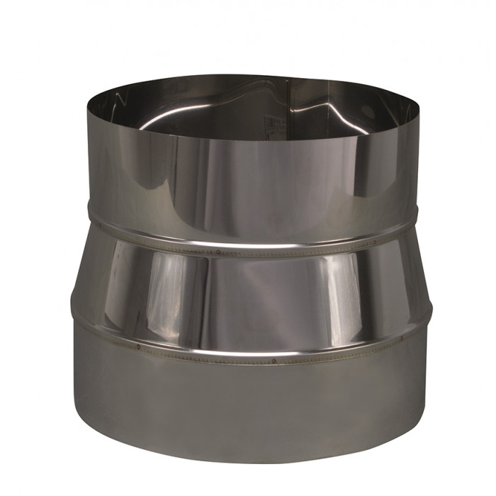 Verloopstuk enkelwandig 199 mm uitw. - 180 mm voor rookkanaal RVS-304 main product photo