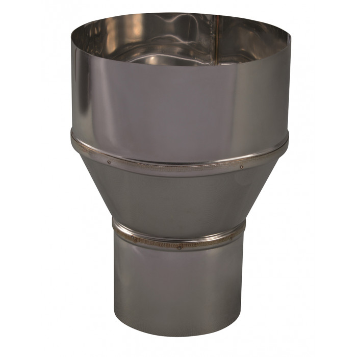 Verloopstuk enkelwandig 79 mm uitw. - 125 mm voor rookkanaal RVS-304 main product photo