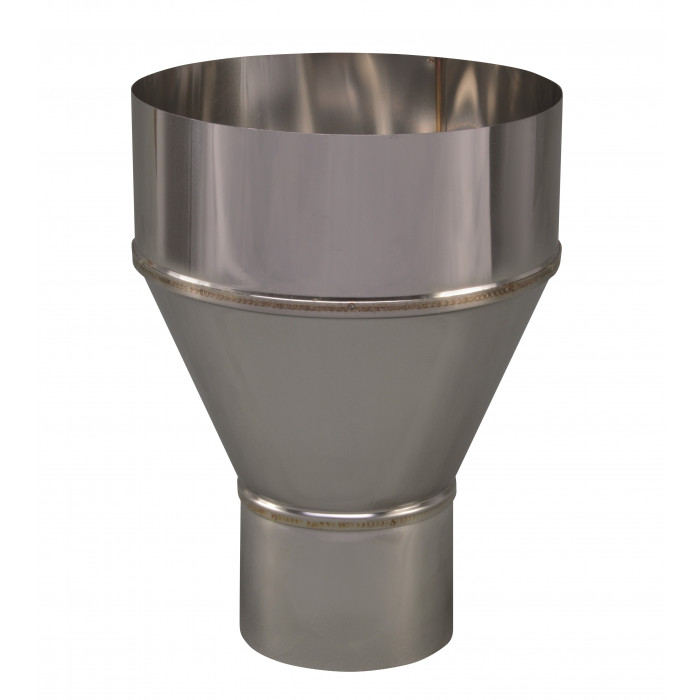 Verloopstuk enkelwandig 79 mm uitw. - 150 mm voor rookkanaal RVS-304 main product photo