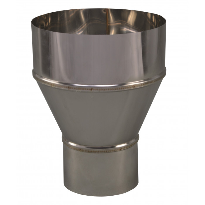 Verloopstuk enkelwandig 89 mm uitw. - 150 mm voor rookkanaal RVS-304 main product photo