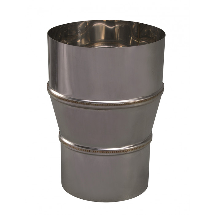 Verloopstuk enkelwandig 99 mm uitw. - 120 mm voor rookkanaal RVS-304 main product photo