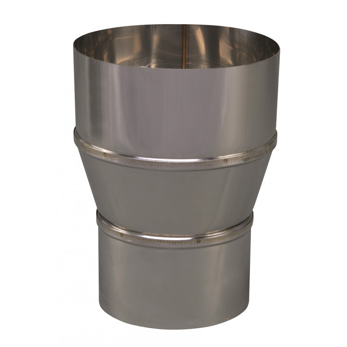 Verloopstuk enkelwandig 99 mm uitw. - 125 mm voor rookkanaal RVS-304 main product photo