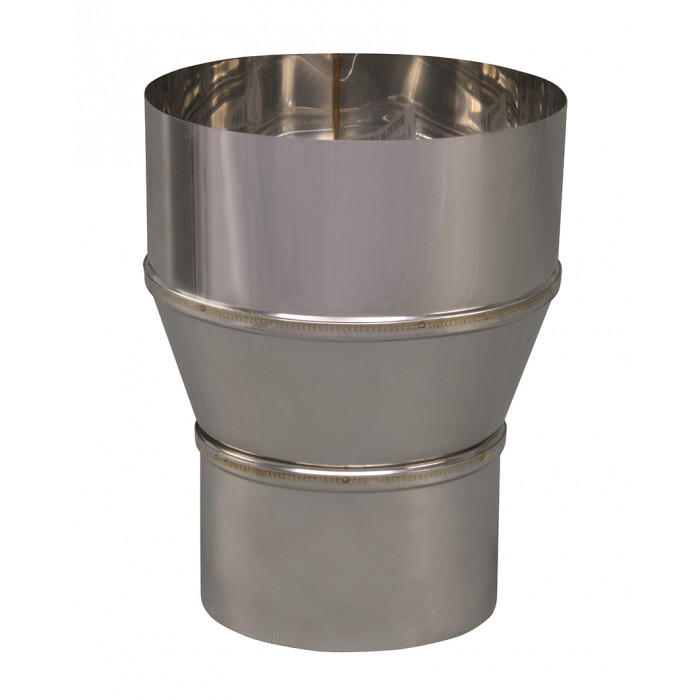 Verloopstuk enkelwandig 99 mm uitw. - 130 mm voor rookkanaal RVS-304 main product photo