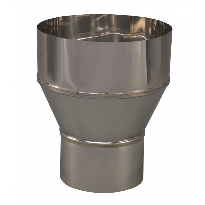 Verloopstuk enkelwandig 99 mm uitw. - 150 mm voor rookkanaal RVS-304 main product photo