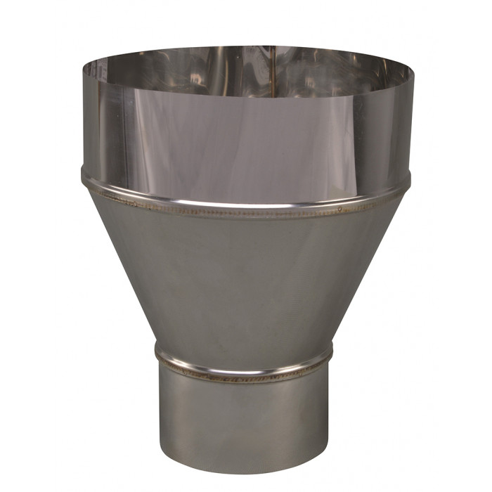 Verloopstuk enkelwandig 99 mm uitw. - 180 mm voor rookkanaal RVS-304 main product photo