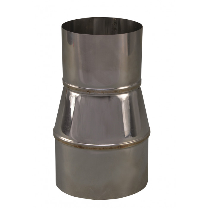 Verloopstuk enkelwandig 99 mm uitw. - 80 mm voor rookkanaal RVS-304 main product photo