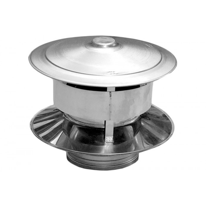 Trekkap Ø125 mm voor rookkanaal enkelwandig RVS-316 main product photo
