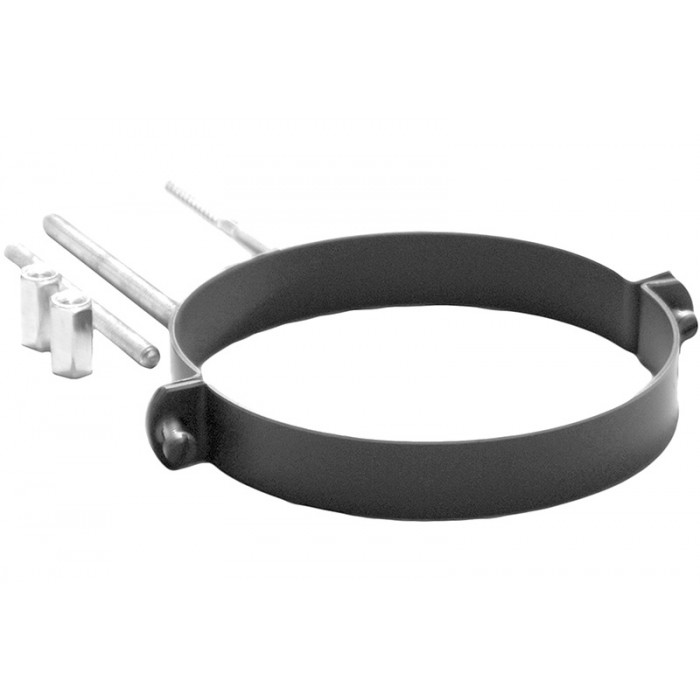 Muurbeugel Ø130 mm voor rookkanaal enkelwandig staal zwart main product photo