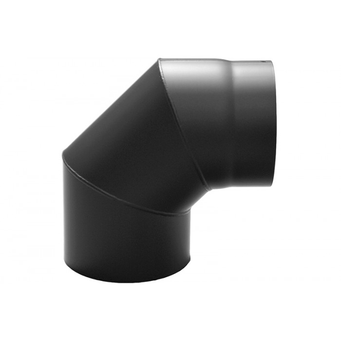 Bocht Ø150 mm 90° voor rookkanaal enkelwandig staal zwart main product photo
