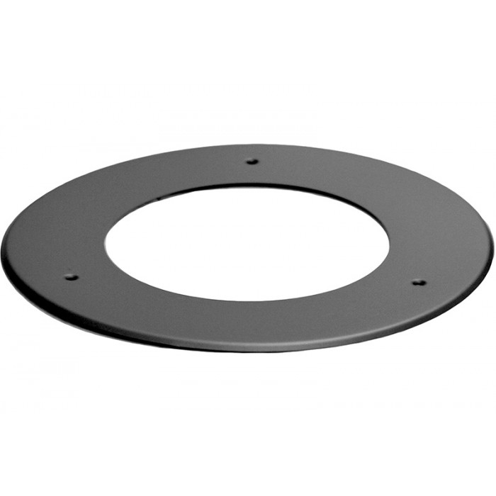 Rozet Ø150 mm + schroeven voor rookkanaal enkelwandig staal zwart main product photo