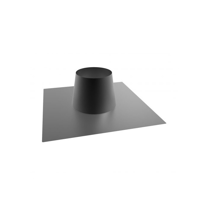 Dakplaat Ø150 mm alu 0° voor rookkanaal dubbelwandig RVS-304 zwart gecoat main product photo
