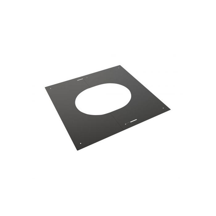 Centreerplaat Ø80 mm 30-45° voor rookkanaal dubbelwandig RVS-304 zwart gecoat main product photo