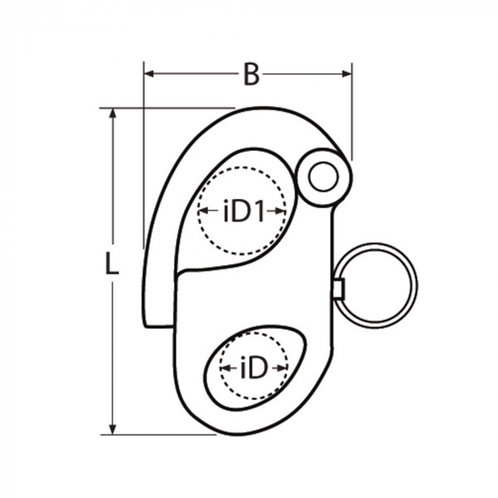 Snapsluiting 45 mm RVS-316 main product photo