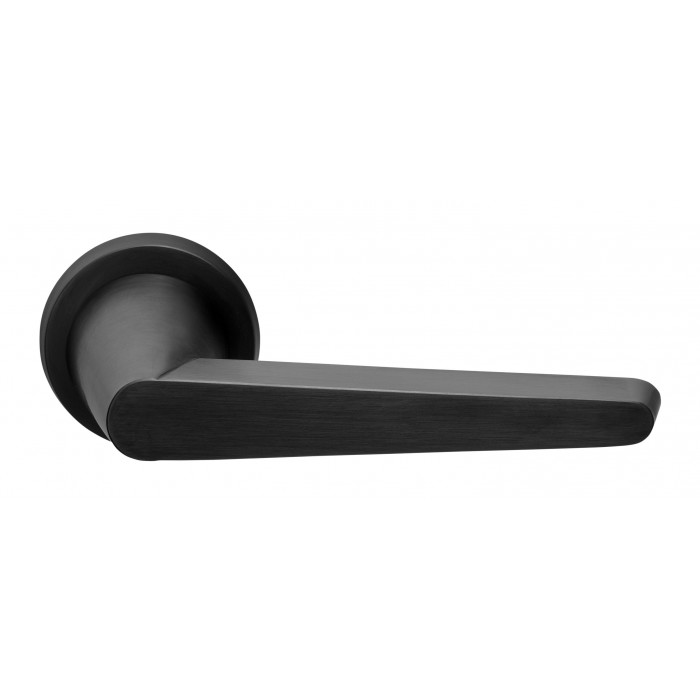 Deurkruk paar Osiris Hertman CONE OH101-G geveerd op rozet PVD mat zwart RVS-304 main product photo