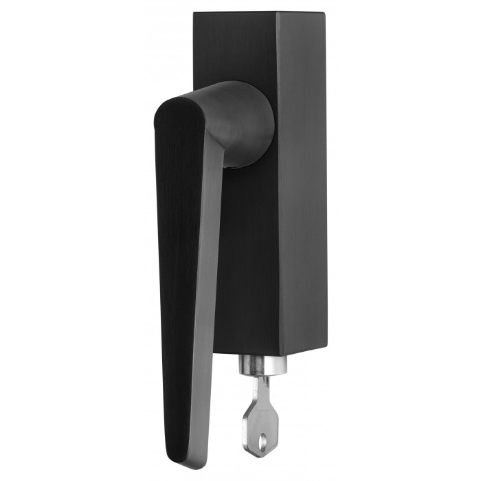 Draaikiepgarnituur Osiris Hertman CONE OH102-DKLOCK afsluitbaar PVD mat zwart RVS-304 main product photo