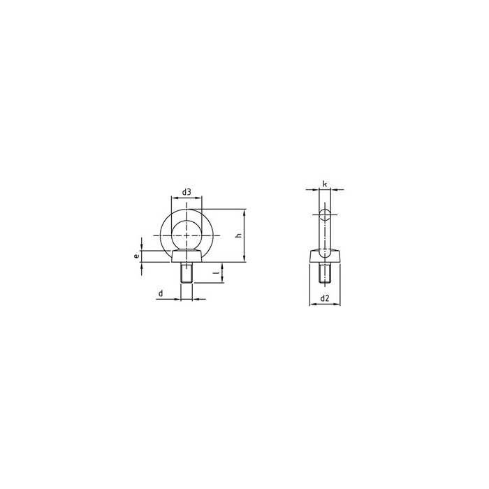 Oogbout M5 Art. 580 gegoten RVS A4 (25 stuks) main product photo