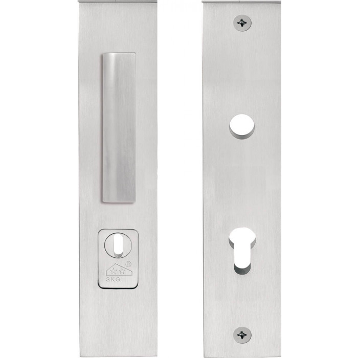 Massieve veiligheidsschilden met kerntrekbeveiliging Piet Boon TWO PB23-50KT knop/kruk SKG*** PC72 mat RVS main product photo