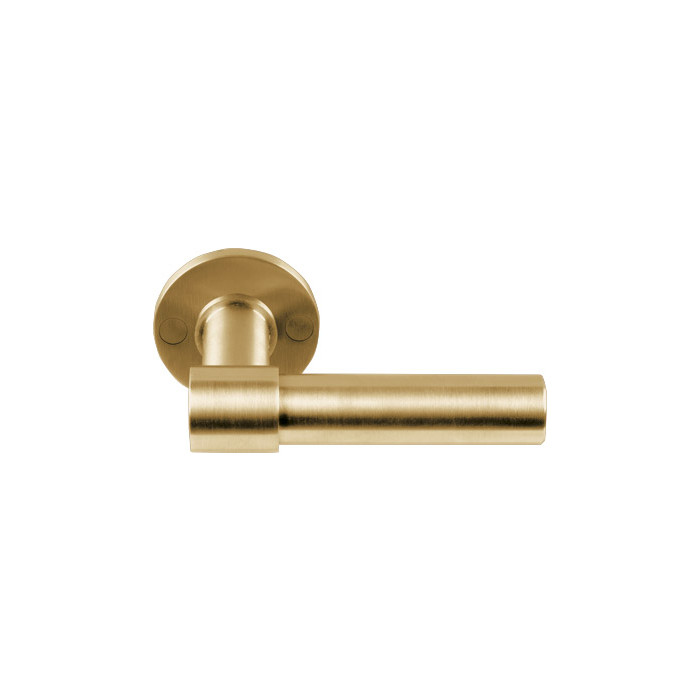 Deurkruk paar Piet Boon ONE PBL20/50 dubbel geveerd op rozet PVD mat goud RVS-304 main product photo