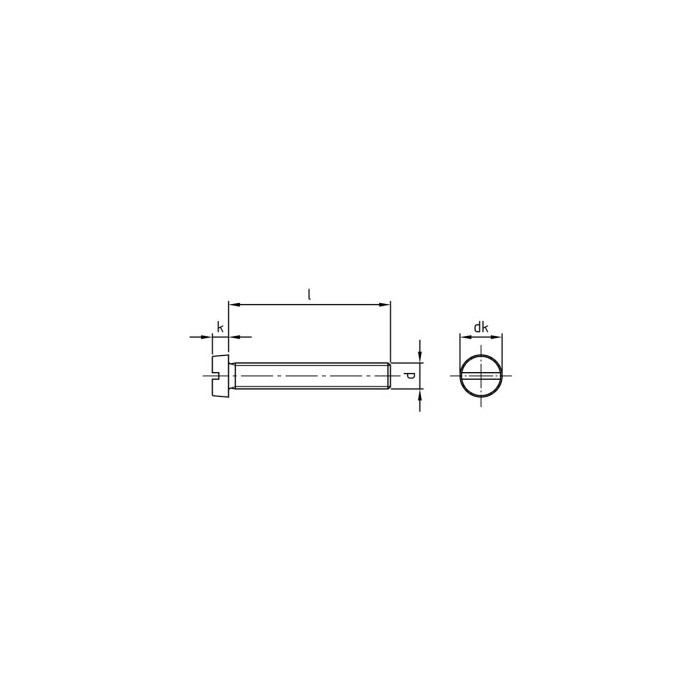 Cilinderschroef met sleuf M8 x 45 mm DIN 84 RVS A2-70 (200 stuks) main product photo