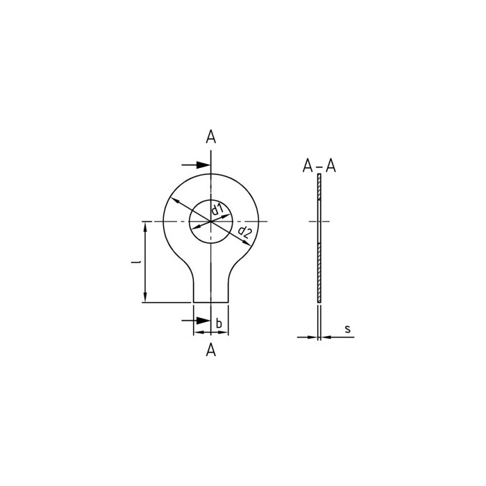 Ligborgplaat met één lip 31,0 mm DIN 93 RVS A2 (100 stuks) main product photo