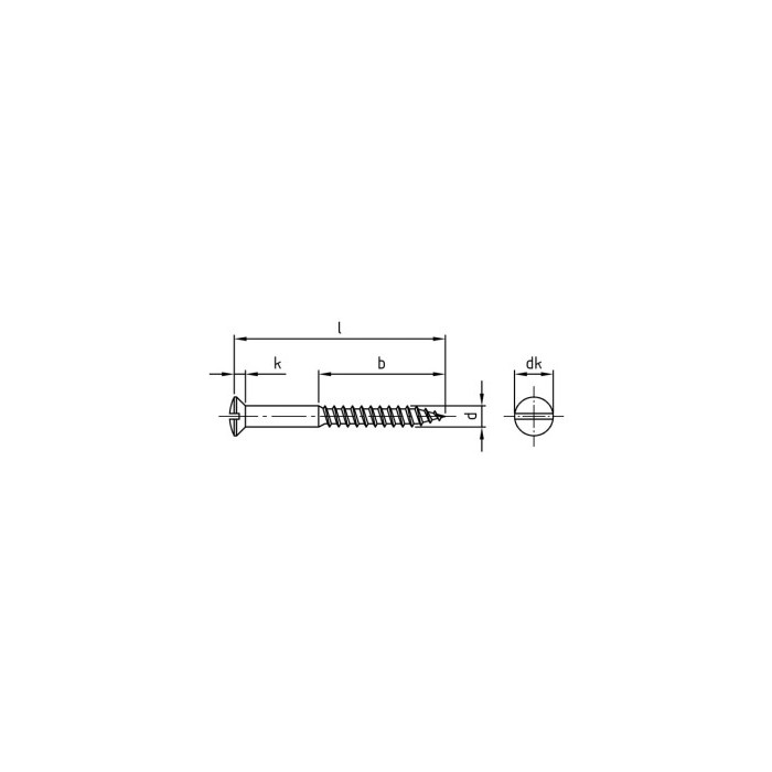 Houtschroef verzonken met lenskop 4,5 x 20 mm DIN 95 RVS A2-50 (200 stuks) main product photo