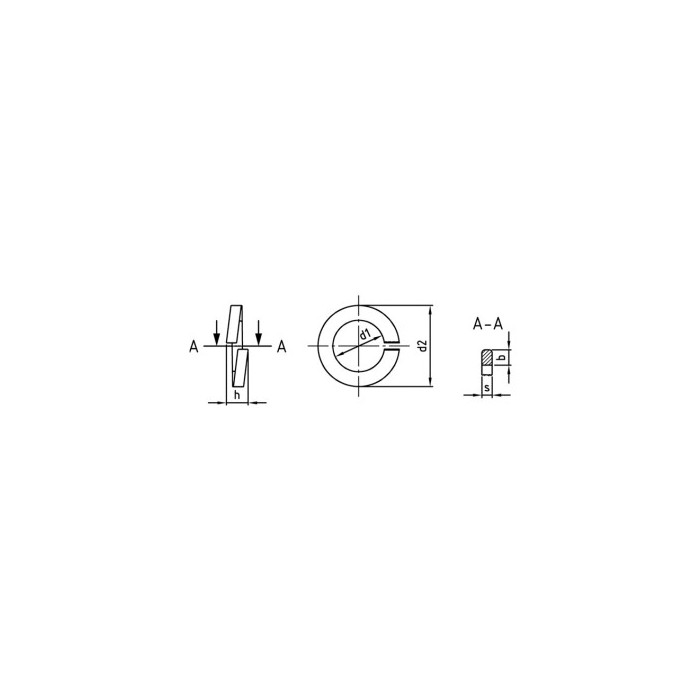Veerring B 18 mm DIN 127-B RVS A4 (250 stuks) main product photo