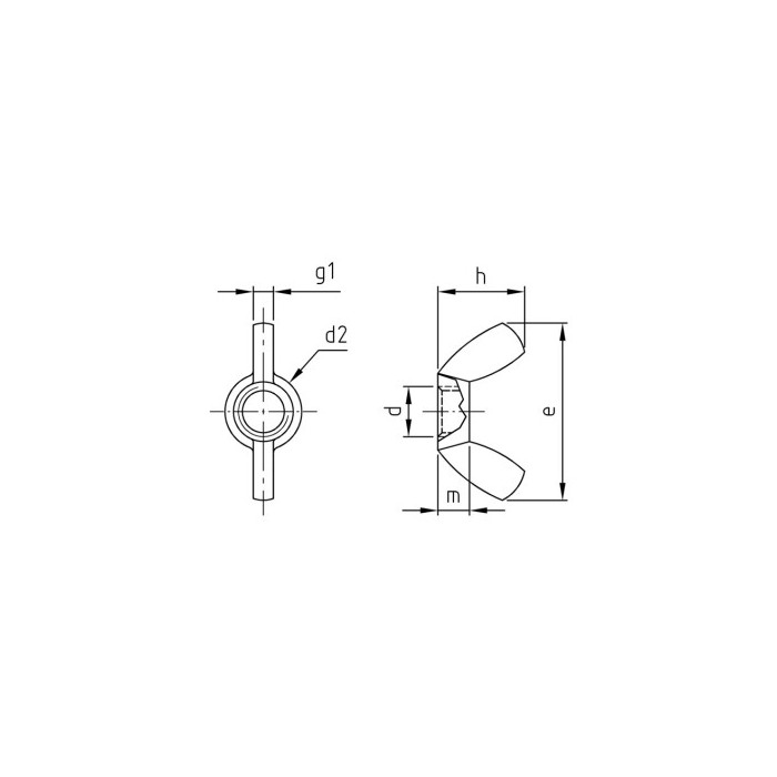 Vleugelmoer M5 Art. 315 RVS A2-50 (500 stuks) main product photo