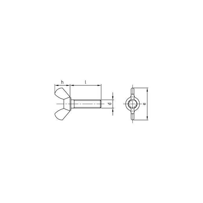 Vleugelschroef M12 x 35 mm Art. 316 RVS A4-50 (25 stuks) main product photo