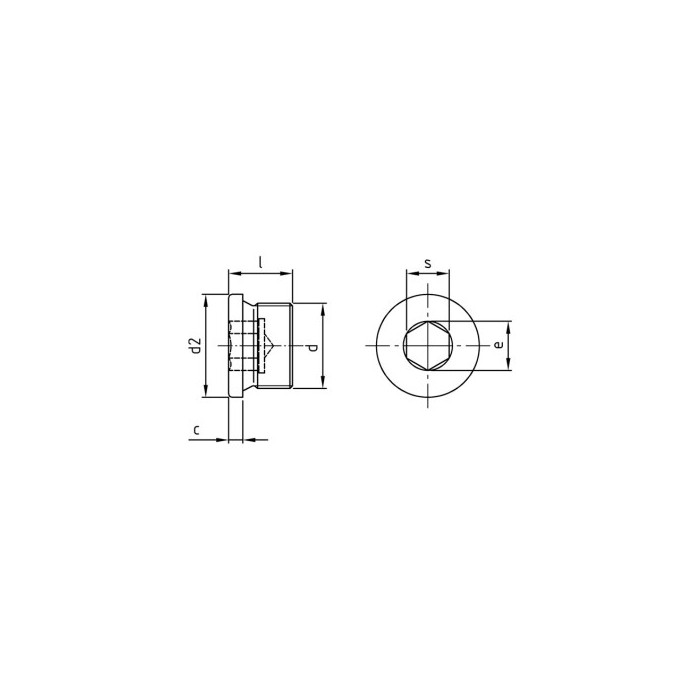 Afdichtingsschroef met flens G 3/8" DIN 908 RVS A4-50 SW8 (50 stuks) main product photo