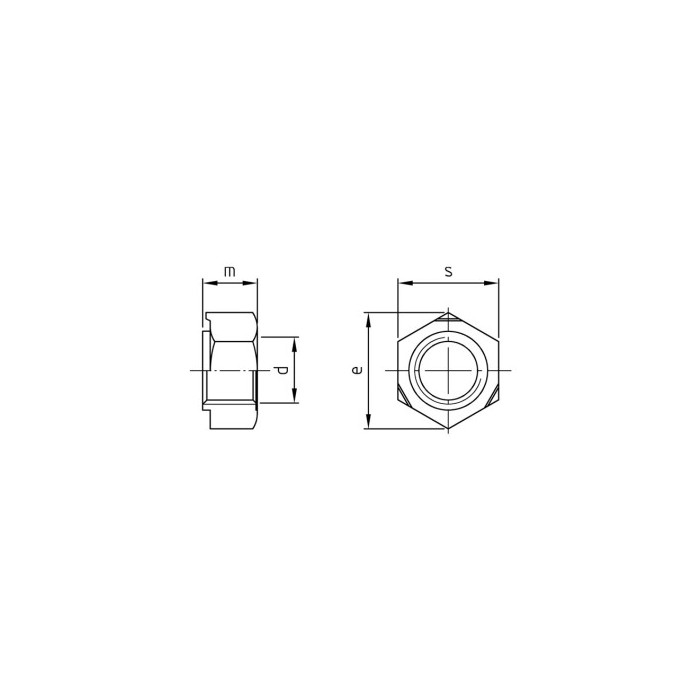 Lasmoer M5 DIN 929 RVS A2-50 SW10 (1000 stuks) main product photo