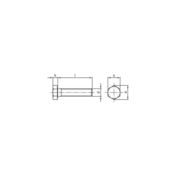Zeskantbout M8 x 150 mm DIN 933 RVS A2-70 SW13 (50 stuks)