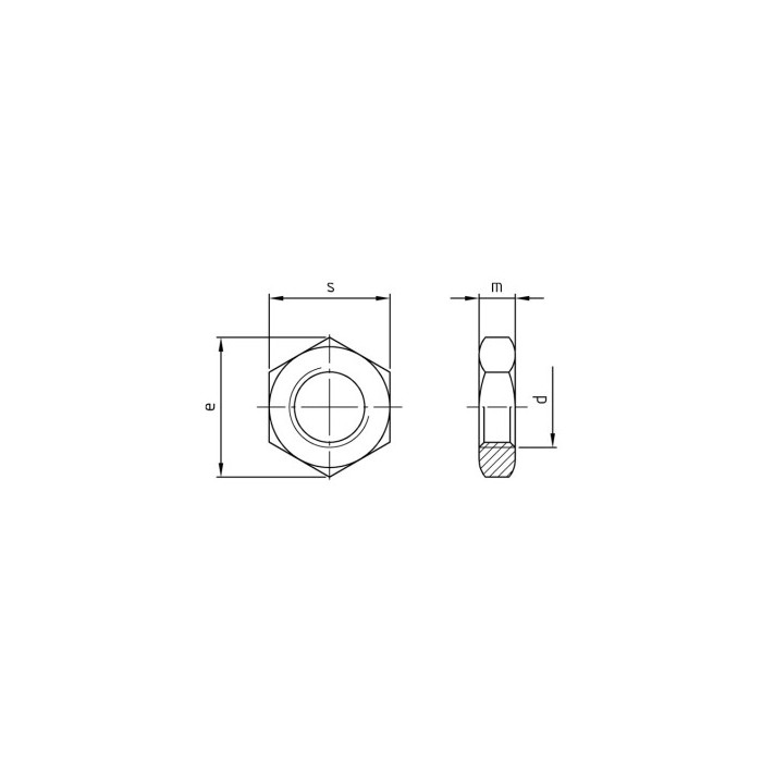 Zeskantmoer laag M24 DIN 936 RVS A4 SW36 (25 stuks) main product photo