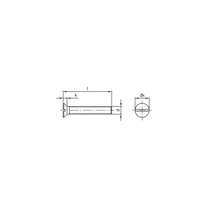 Verzonken schroef met sleuf M3 x 35 mm DIN 963 RVS A4-50 (500 stuks) main product photo