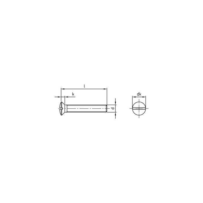 Verzonken lenskopschroef met sleuf M10 x 16 mm DIN 964 RVS A2-70 (100 stuks) main product photo