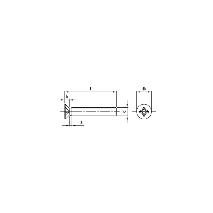 10 verzonken inbusbouten M8x50mm DIN 7991 RVS 316