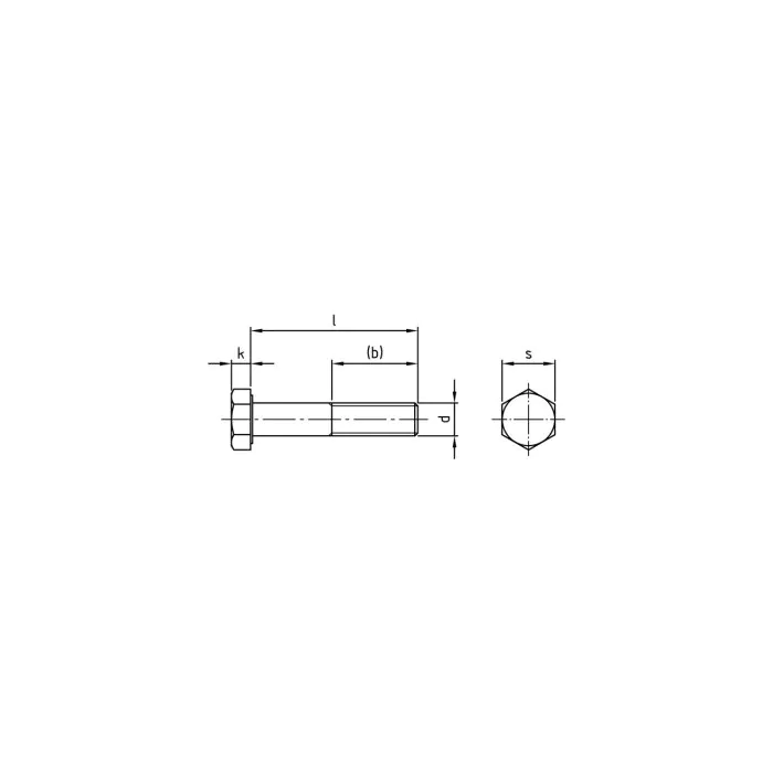 Zeskantbout M12 x 65 mm ISO 4014 RVS A4-70 SW18 (50 stuks)