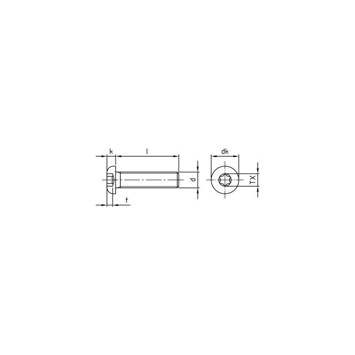 Platkopschroef M10 x 75/75 mm ISO 7380 RVS A4 TX50 (50 stuks) main product photo