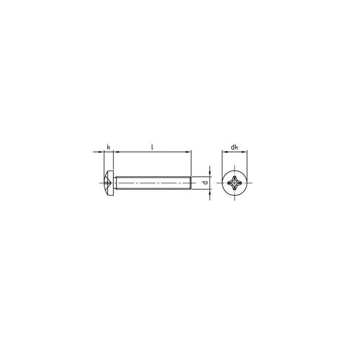Lenskop cilinderschroef M2 x 5 mm DIN 7985 RVS A2-50 PH1 (1000 stuks) main product photo