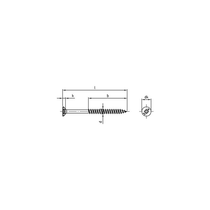 Seko houtbouwschroef met freesribben 6,0 x 120/70 mm Art. 9047 RVS A2-50 TX25 (100 stuks) main product photo