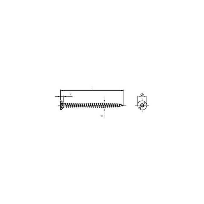 Seko houtbouwschroef met freesribben 6,0 x 30 mm Art. 9047 RVS A2-50 TX25 (100 stuks) main product photo