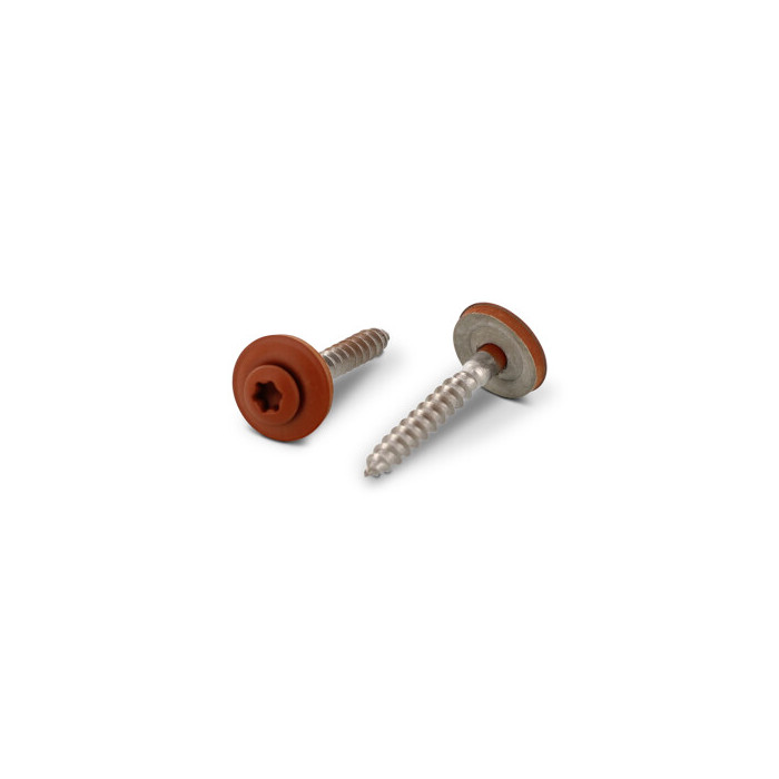 Spenglerschroef 4,5 x 100 mm RAL 8004 Art. 9087 RVS A2-50 TX20 (100 stuks) main product photo