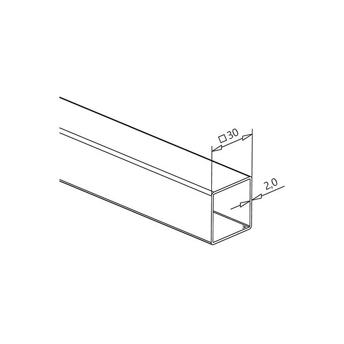 Hwa buis pvc vierkant in diverse variaties verkrijgbaar